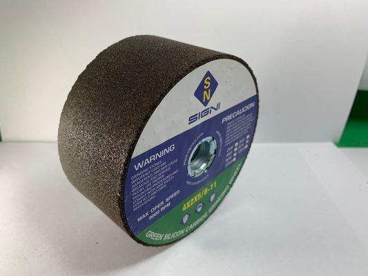 Macina verde abrasiva a 4 pollici del carburo di silicio con il filo 5/8-11 per la sabbia di marmo 4X2X5/8-11,120 del granito