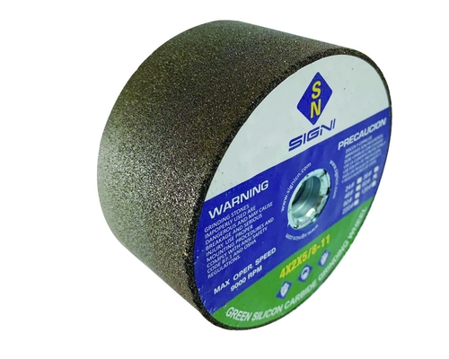Macina verde abrasiva a 4 pollici del carburo di silicio con il filo 5/8-11 per la sabbia di marmo 4X2X5/8-11,120 del granito