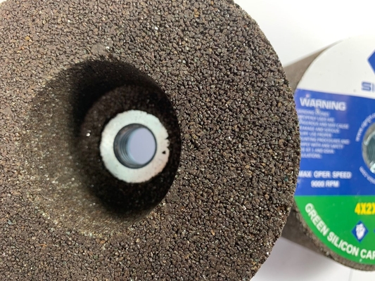 Macina verde abrasiva a 4 pollici del carburo di silicio con il filo 5/8-11 per granito 4X2X5/8-11, 24Grit